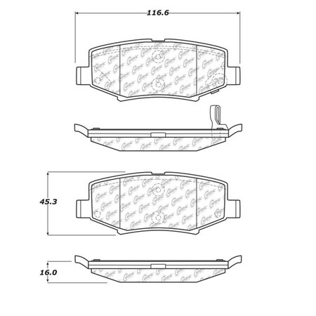 Centric Parts Centric Premium Pads, 300.12740 300.12740